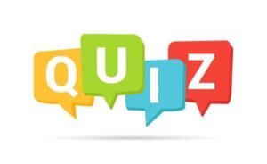 quiz logo isolated on white back